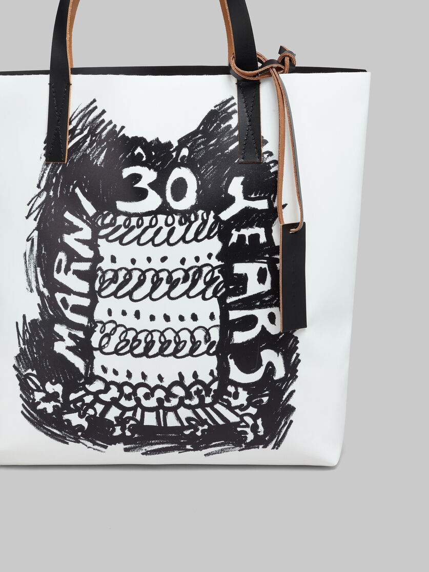 Two tone Tribeca tote with Marni 30th Anniversary print - Shopping Bags - Image 5