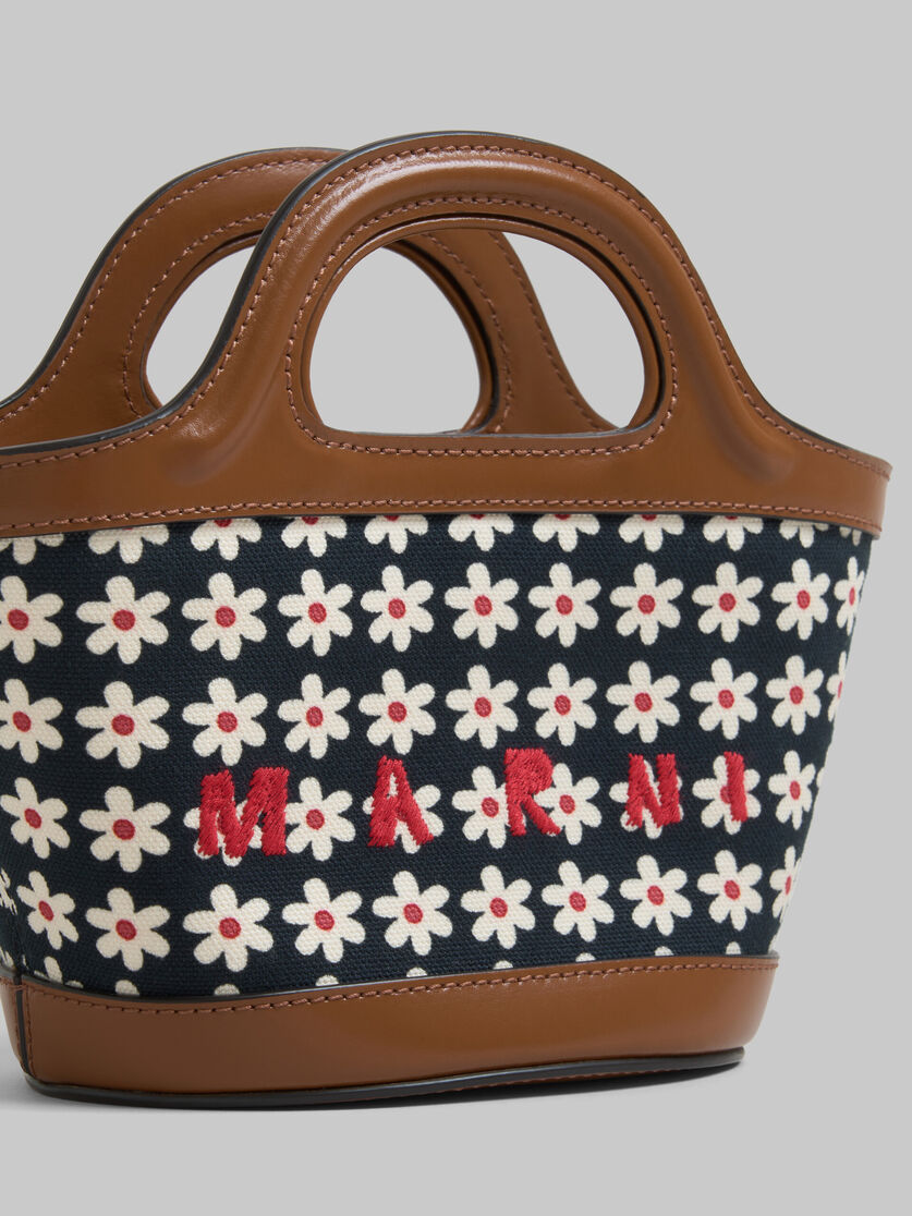 Black canvas Tropicalia Micro Bag with daisy print - Handbag - Image 5