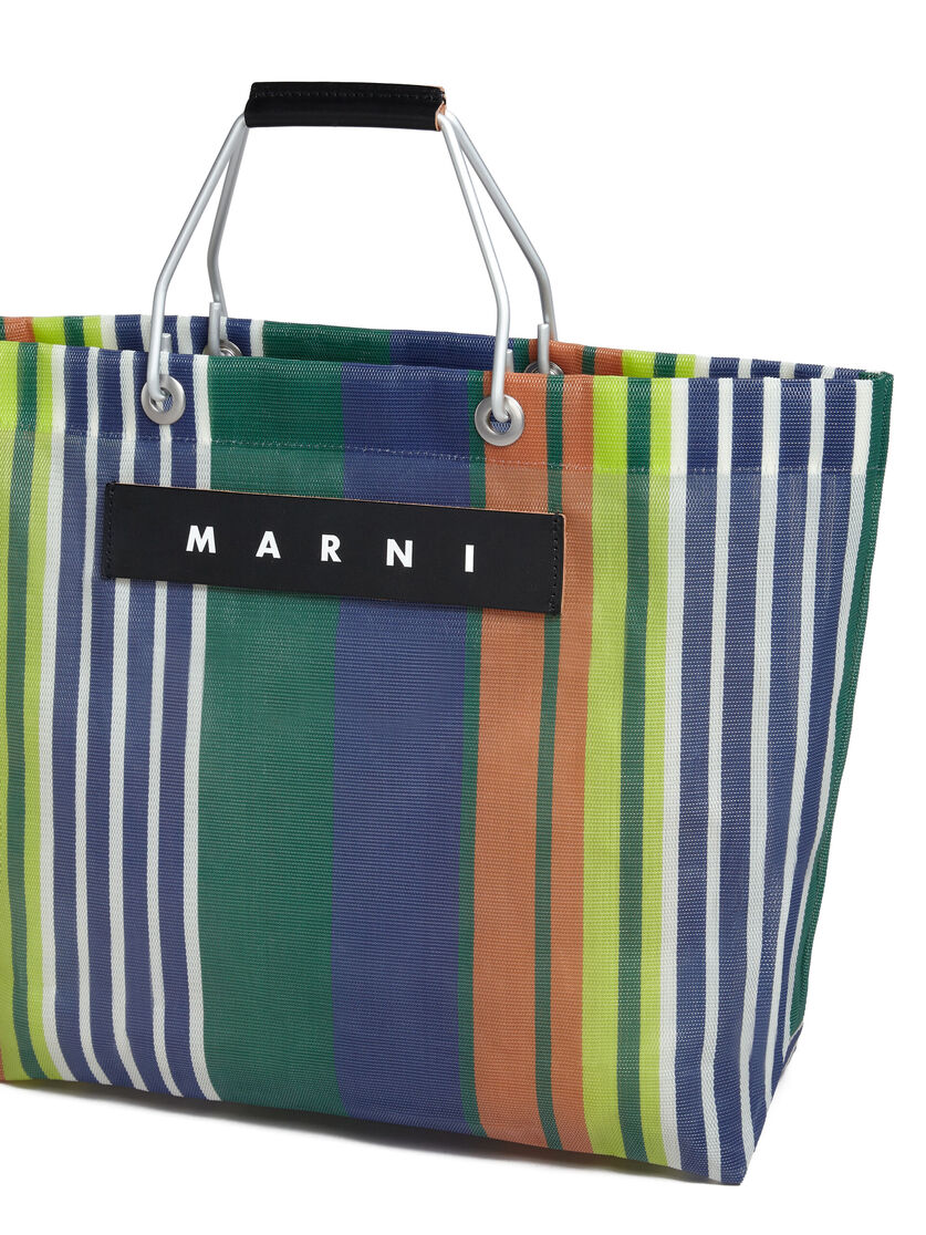 イリュージョンブルー MARNI MARKET STRIPE BAG - ショッピングバッグ - Image 4