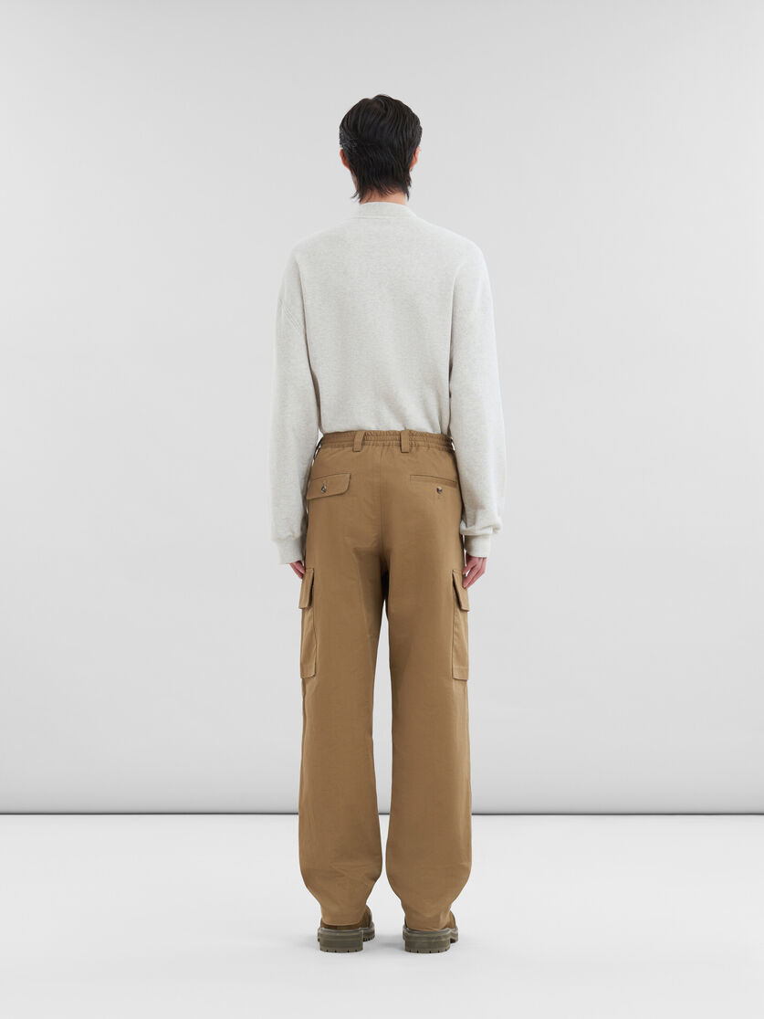 Green organic gabardine cargo pants - Pants - Image 3