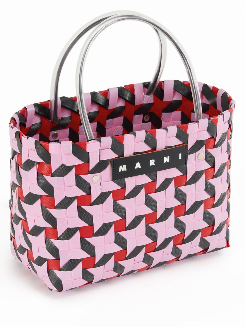 Pink star MARNI MARKET MINI BASKET Bag - Shopping Bags - Image 4