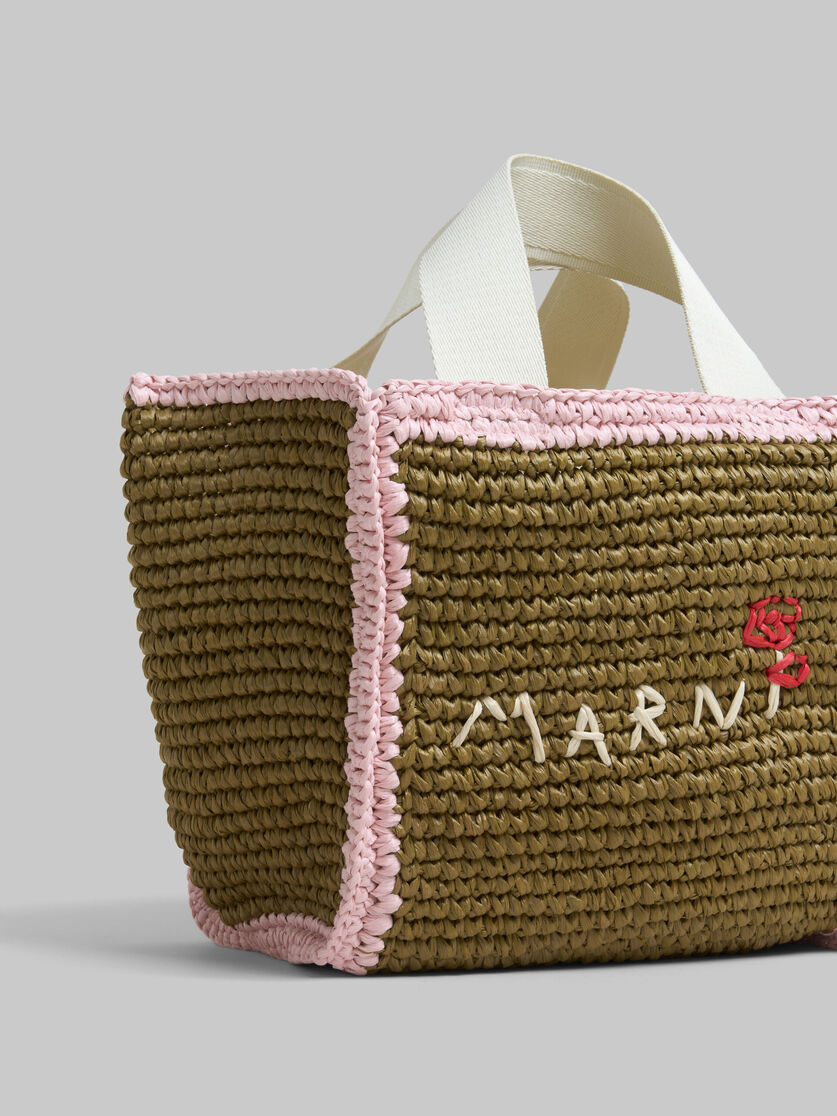 Sillo shopping bag piccola in maglia macramé effetto rafia naturale - Borse shopping - Image 5