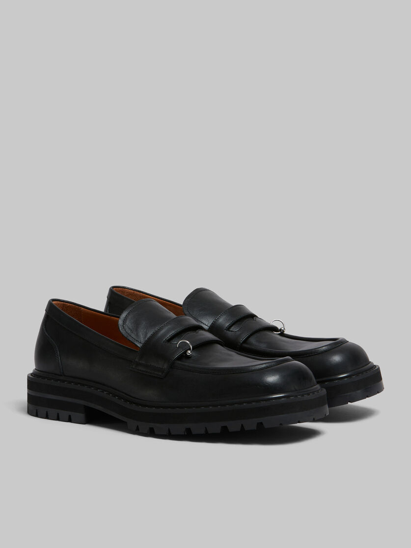 Black leather Piercing 2.0 chunky loafer - Lace-ups - Image 2