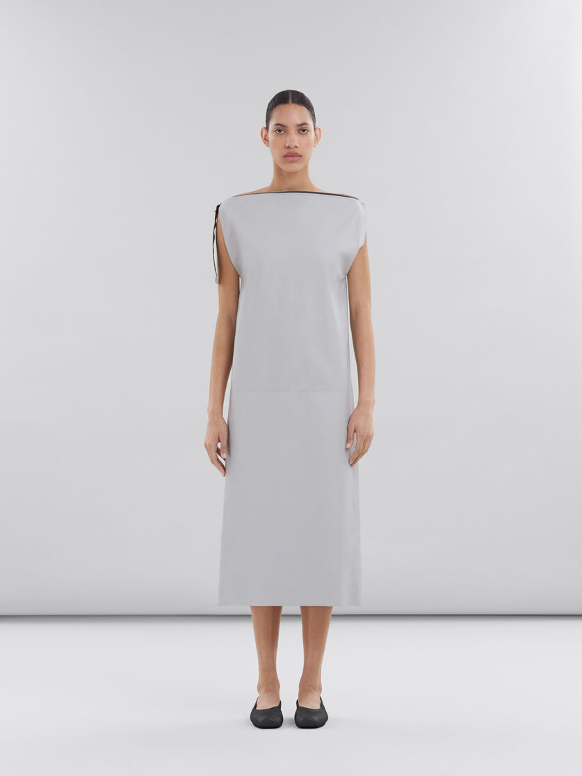 Grey sleeveless nappa dress - Dresses - Image 2