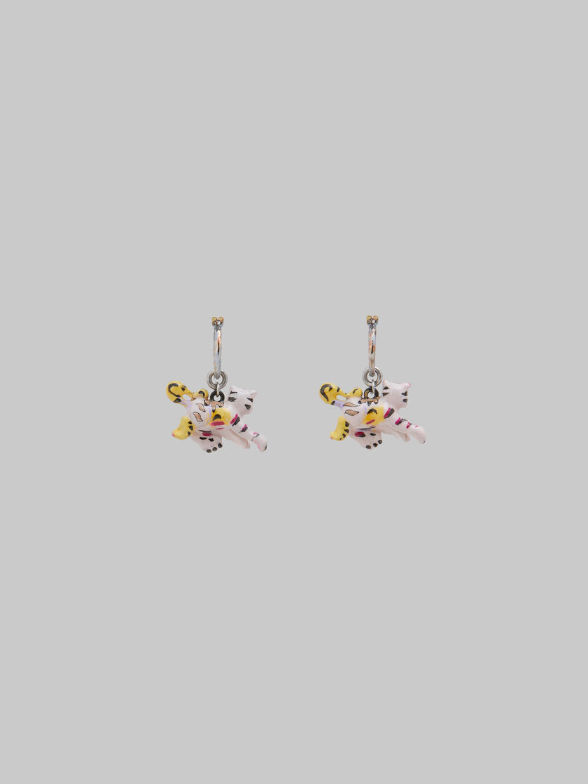 Boucles d'oreilles cercle avec pendentif en forme de tigre - Boucles d’oreilles - Image 3