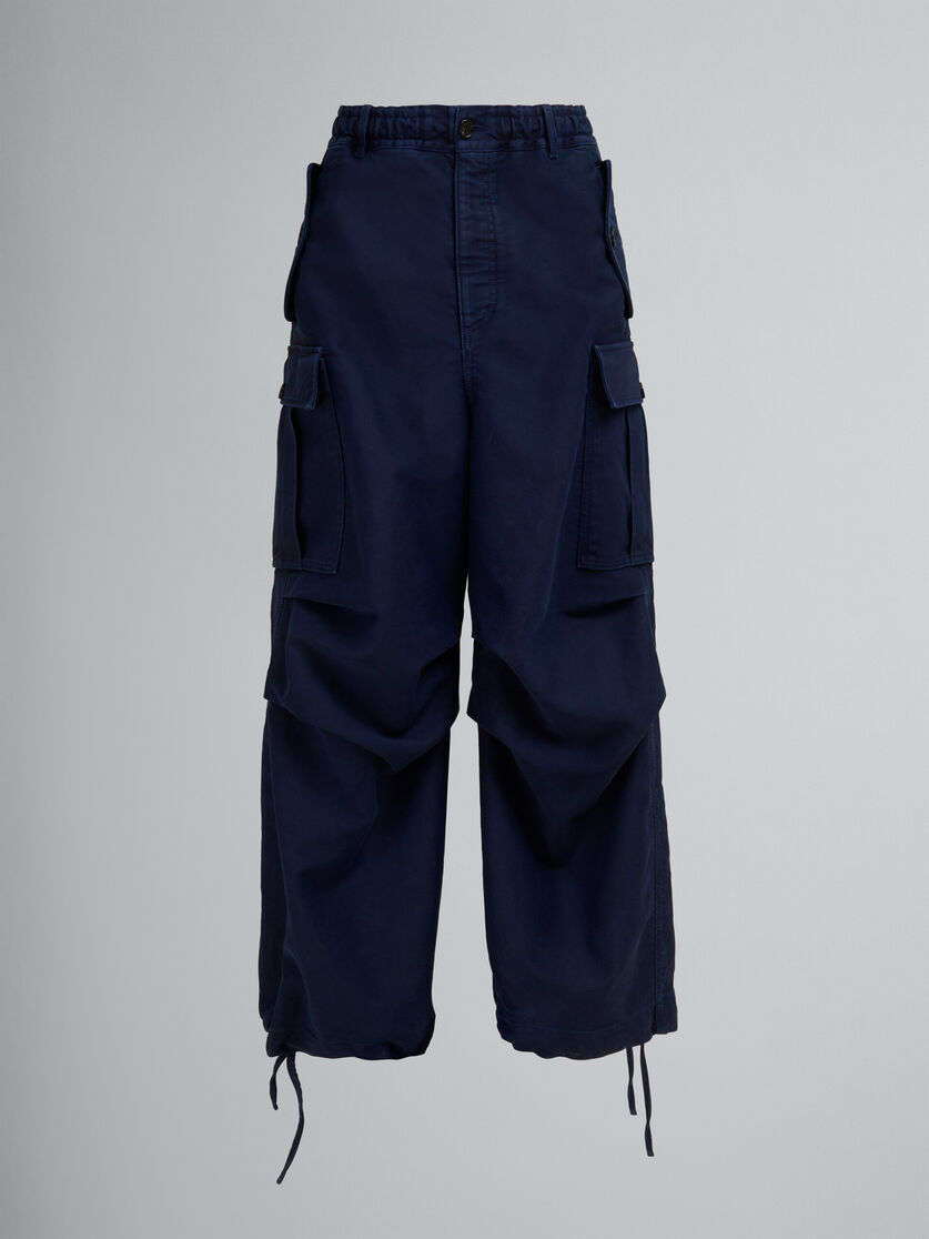 Marineblaue Cargohose aus Bio-Moleskin - Hosen - Image 1