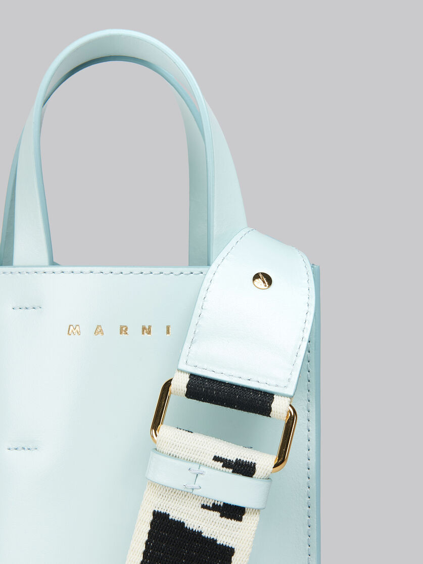 MUSEO nano bag in light blue leather - Shopping Bags - Image 5