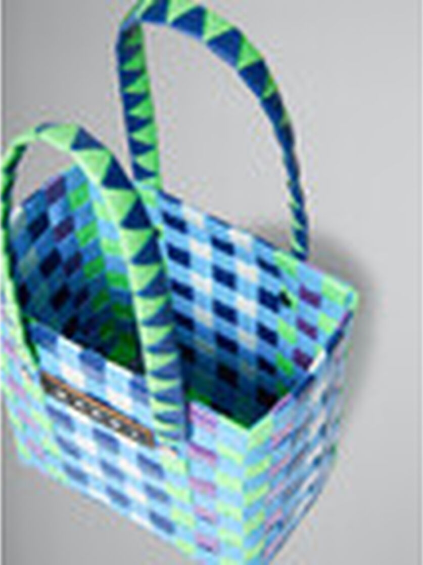 Mehrfarbiger Shopper BASKET in Weiß - Tasche - Image 5