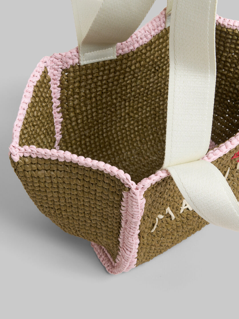 Sillo shopping bag piccola in maglia macramé effetto rafia naturale - Borse shopping - Image 4