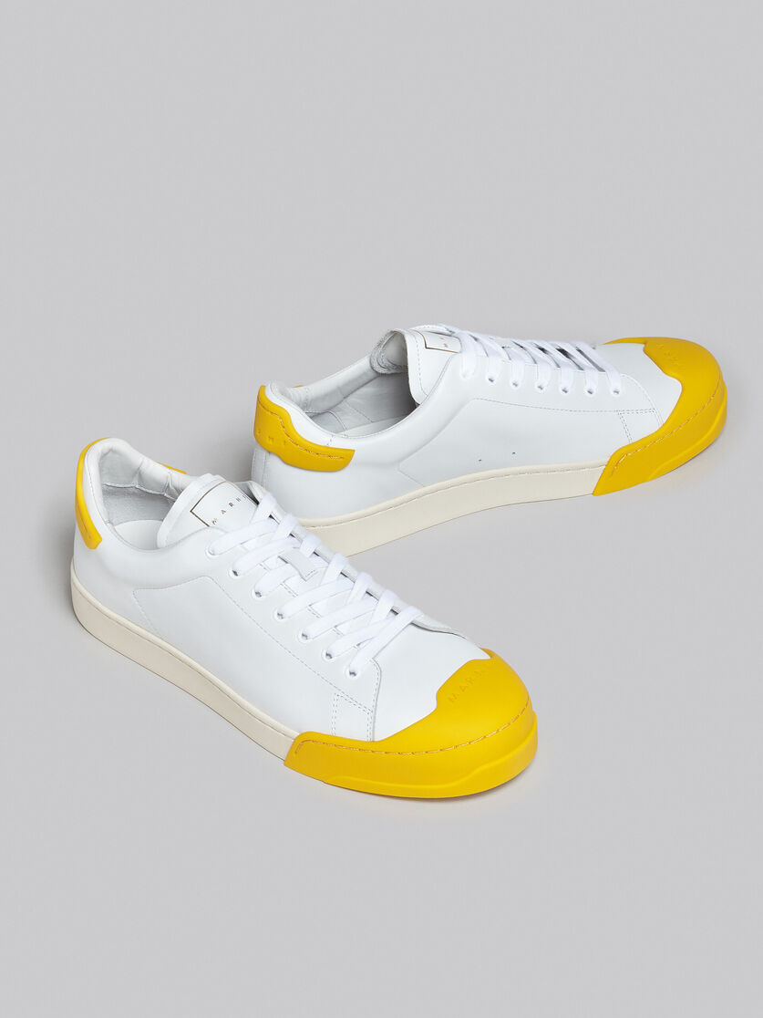 Sneaker Dada Bumper in pelle bianca e gialla - Sneakers - Image 5