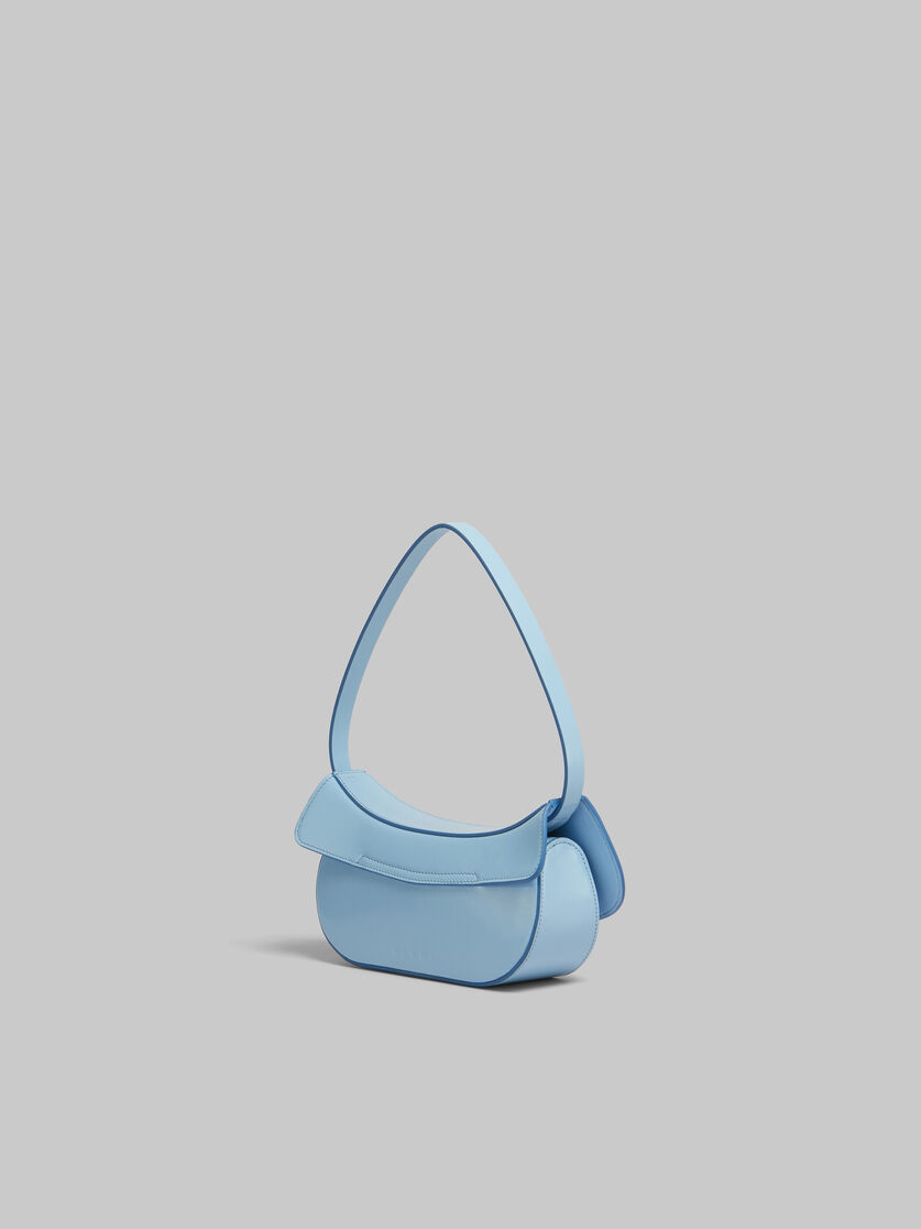 Petit sac Hobo Butterfly en cuir bleu - Sacs portés épaule - Image 3