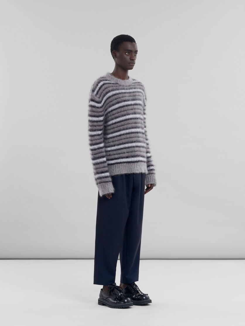 Grey striped mohair jumper - Pullovers - Image 5