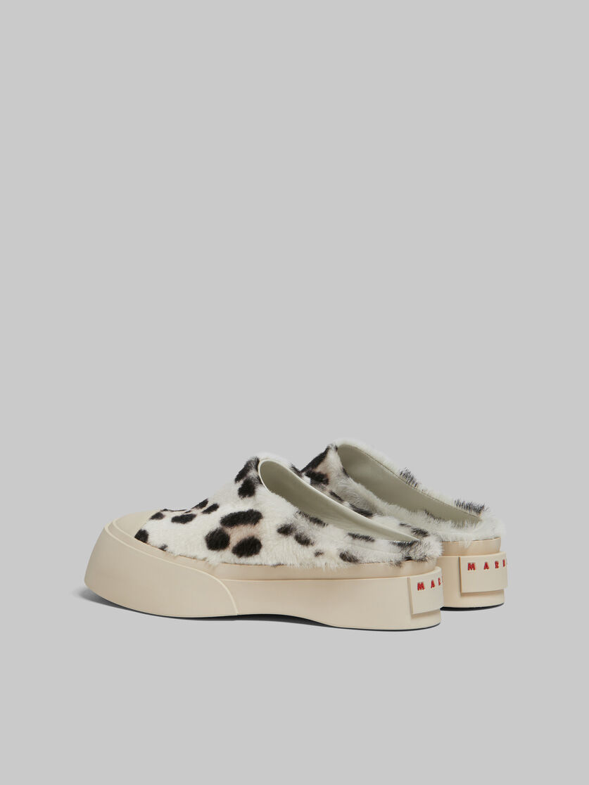 White animalier print shearling Pablo sabot - Sneakers - Image 3