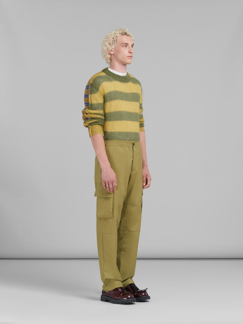 Green mohair and wool jumper with mixed stripes - Pullovers - Image 5