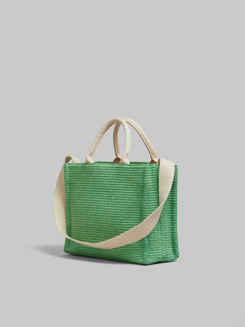 Tote Bag Piccola in tessuto effetto rafia lilla - Borse shopping - Image 2