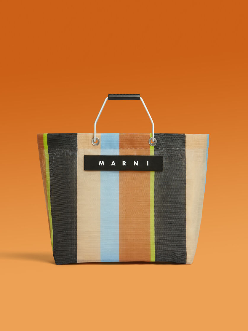 イリュージョンブルー MARNI MARKET STRIPE BAG - ショッピングバッグ - Image 1