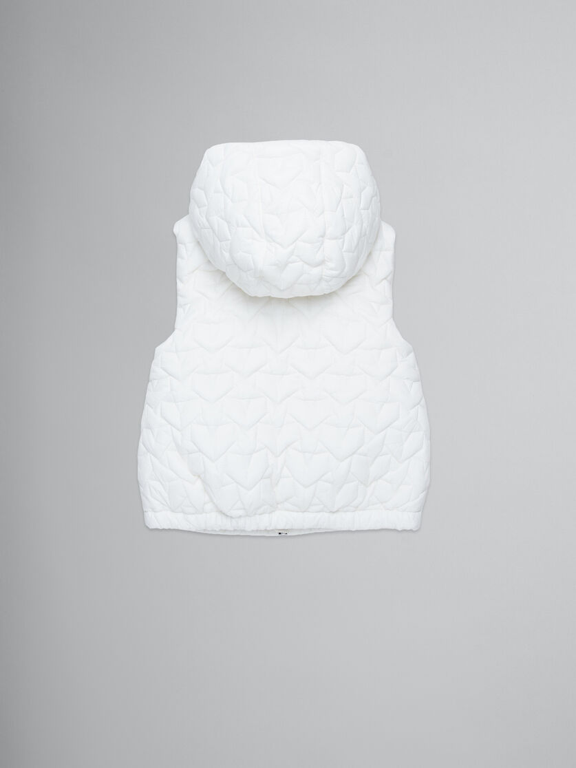 White sleeveless padded jacket with stars - kids - Image 2