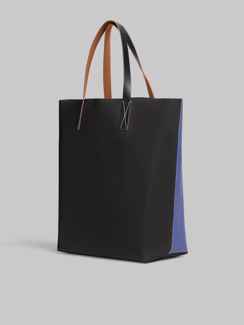 Tribeca Shopping Bag bianca e nera con etichetta Marni - Borse shopping - Image 3