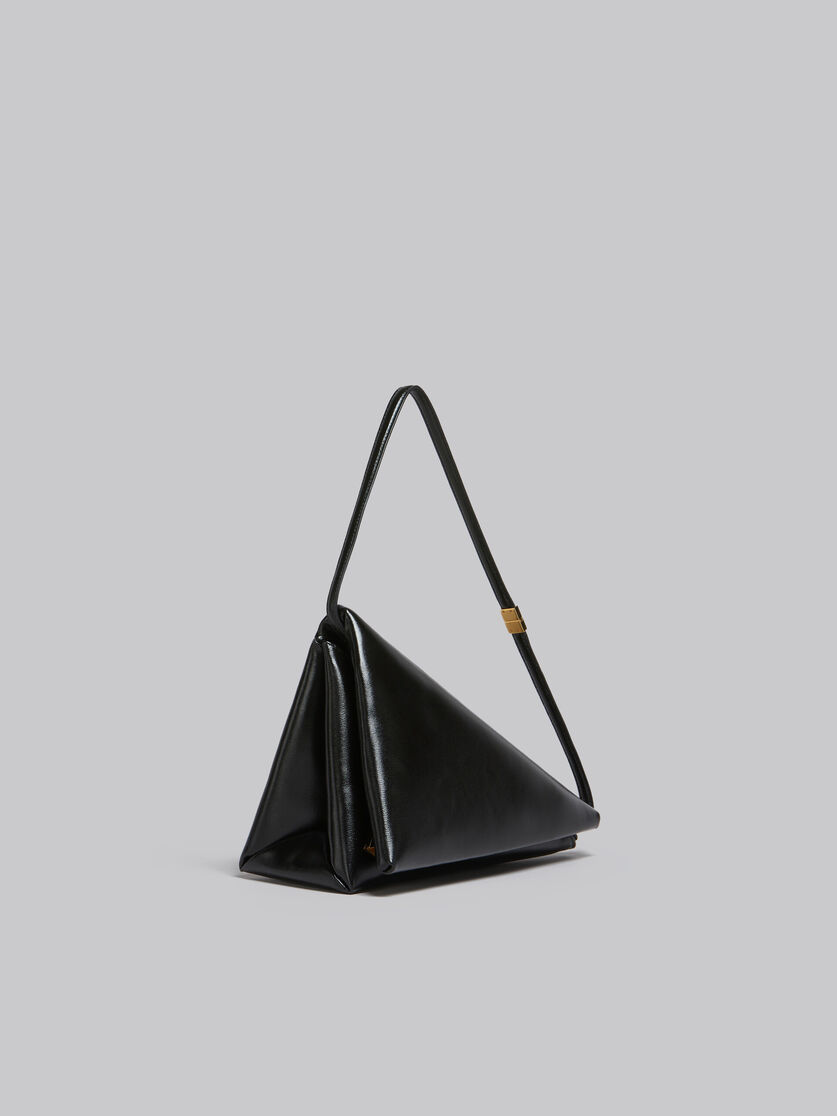 Sac triangulaire Prisma en cuir noir - Sacs portés épaule - Image 6