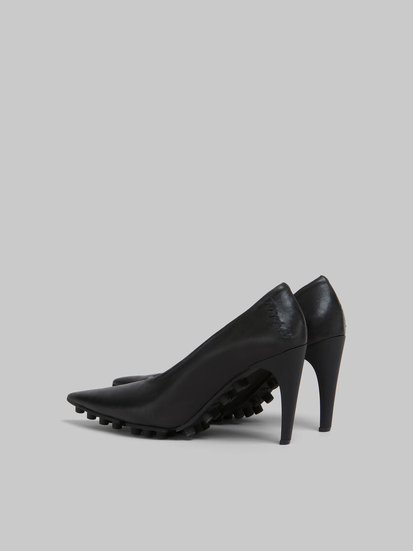 Schwarze Pumps Spike aus Nappaleder - Pumps - Image 3