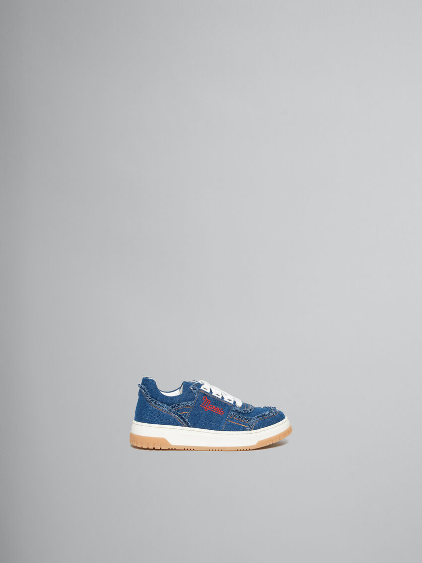 Sneakers en denim bleu avec logo - ENFANT - Image 1