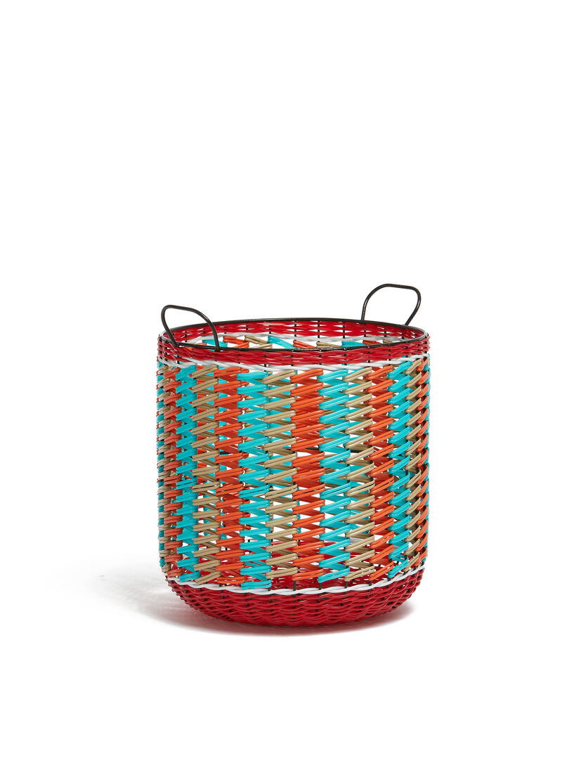 Orange green and blue Marni Market round storage basket - Furniture - Image 2