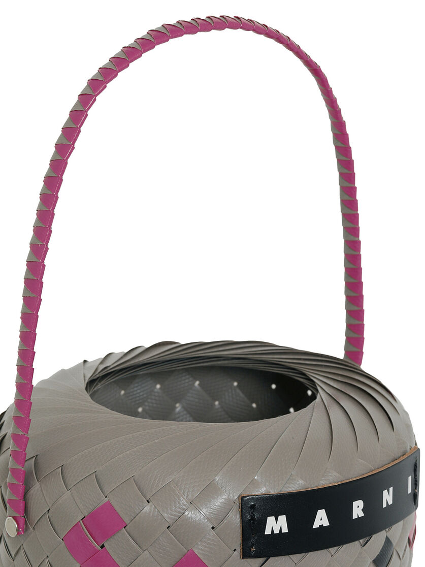 Grey crab MARNI MARKET BUCKET bag - Shopping Bags - Image 4