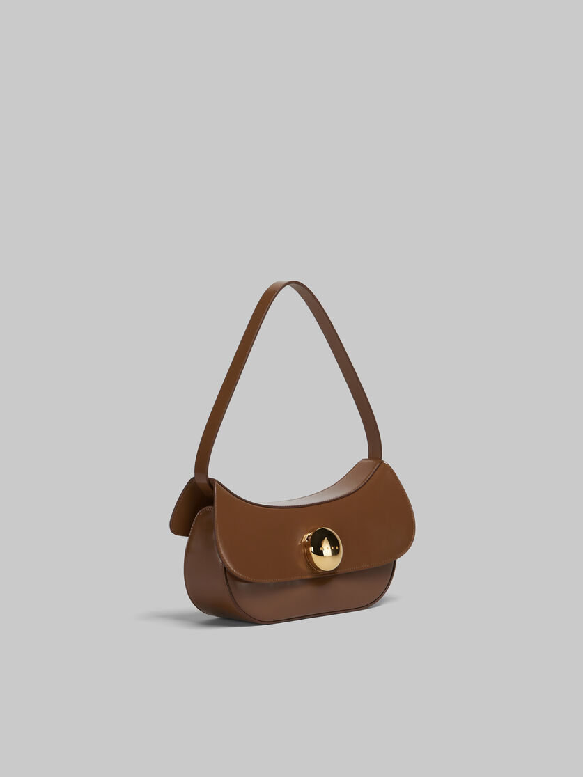 Mittelgroße braune Hobo Bag Butterfly aus Leder - Schultertaschen - Image 6