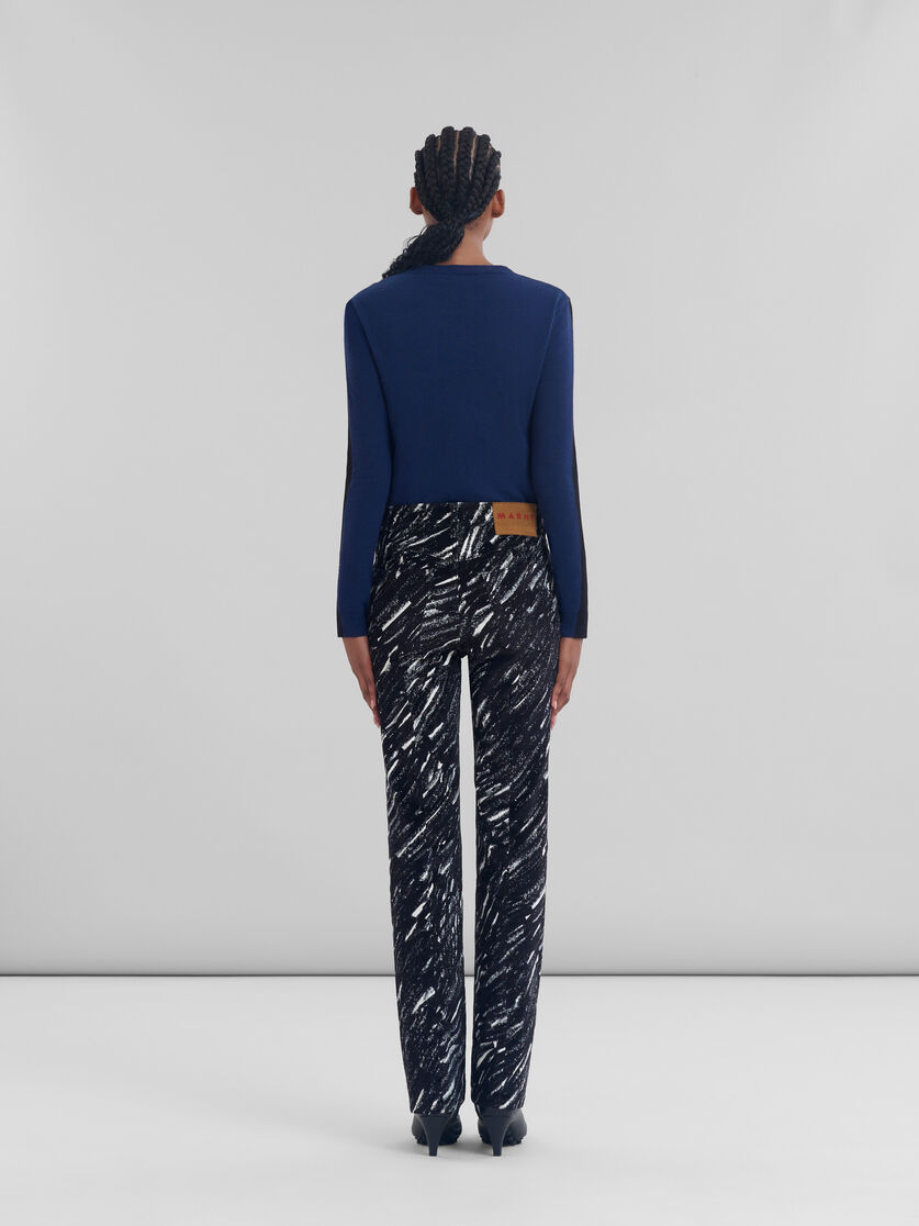 Black flocked jeans with Crayon print - Pants - Image 3