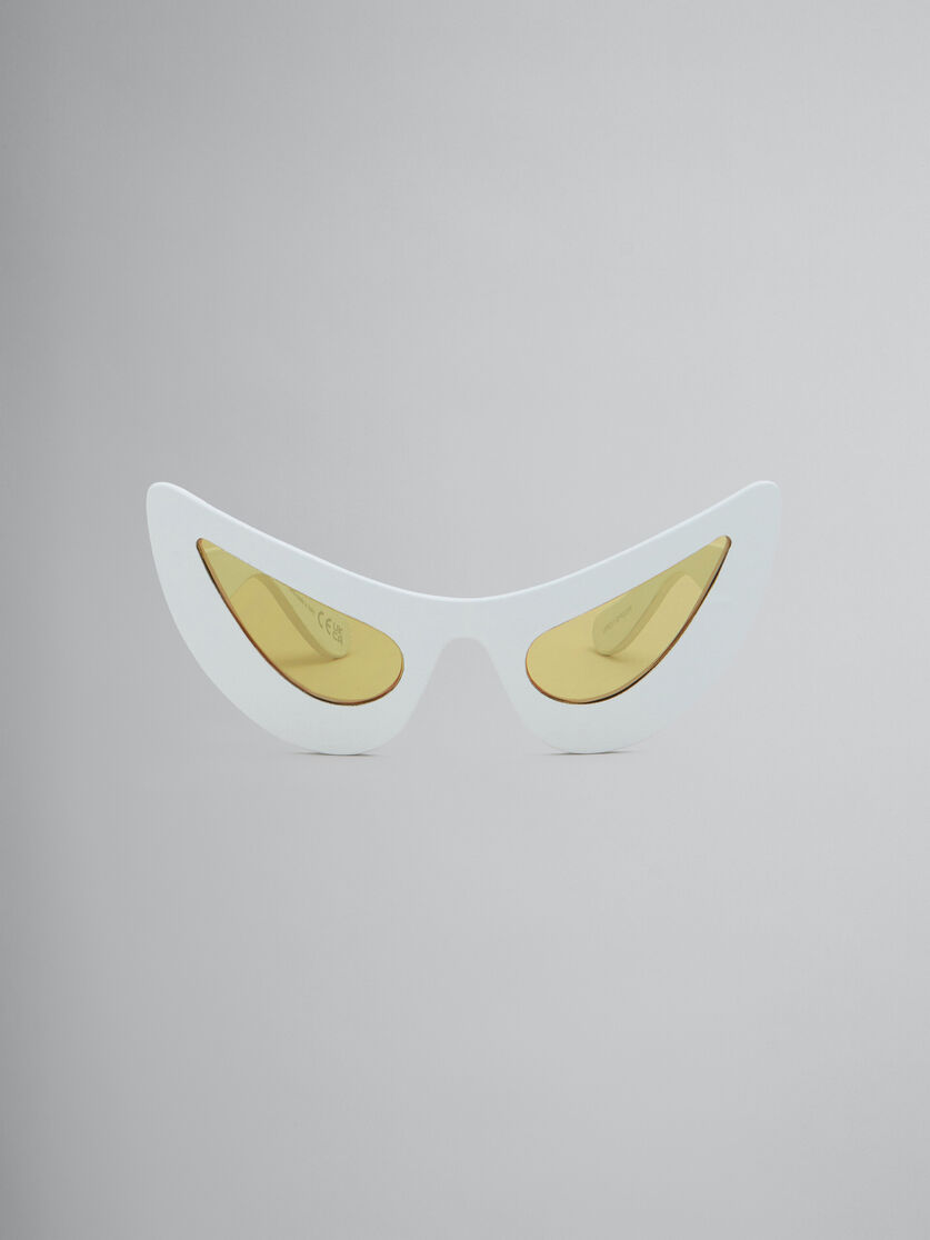 Char Dham white leather sunglasses - Optical - Image 1