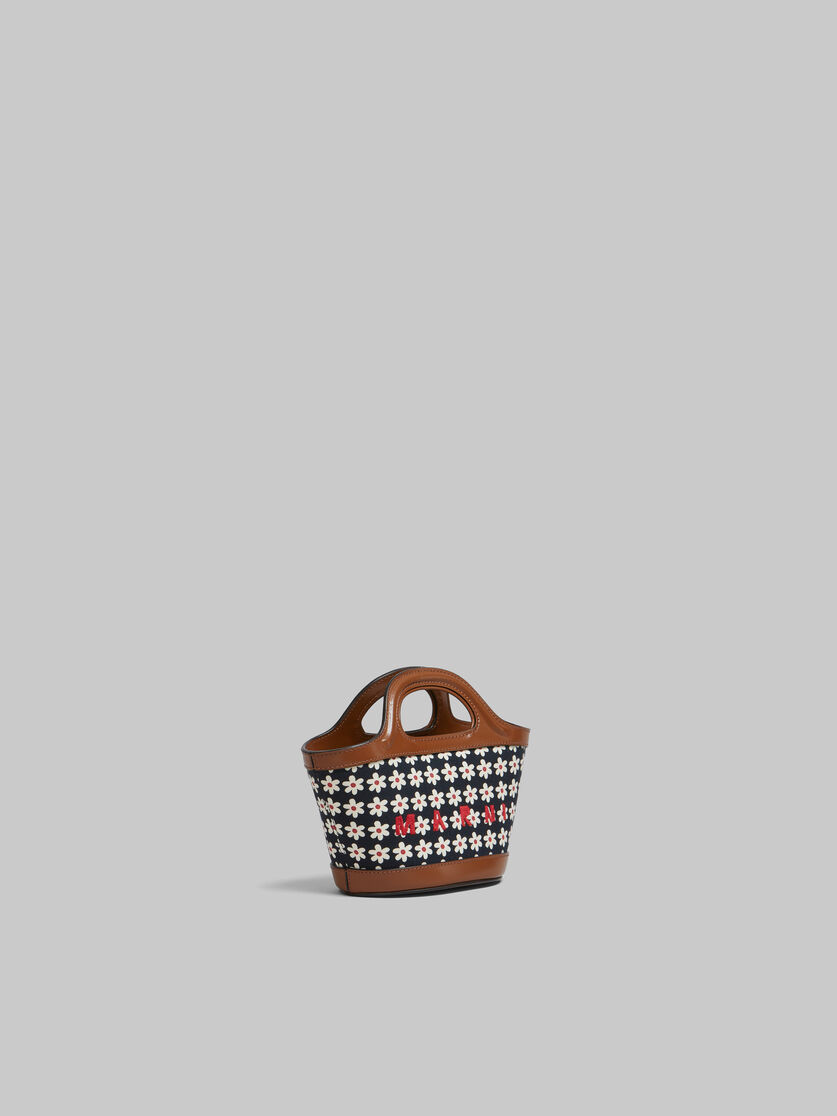Black canvas Tropicalia Micro Bag with daisy print - Handbags - Image 6