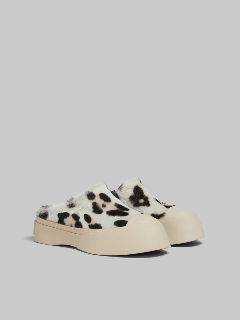 White animalier print shearling Pablo sabot - Sneakers - Image 2