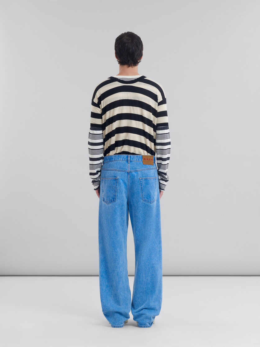 Jean ample en denim biologique bleu - Pantalons - Image 3