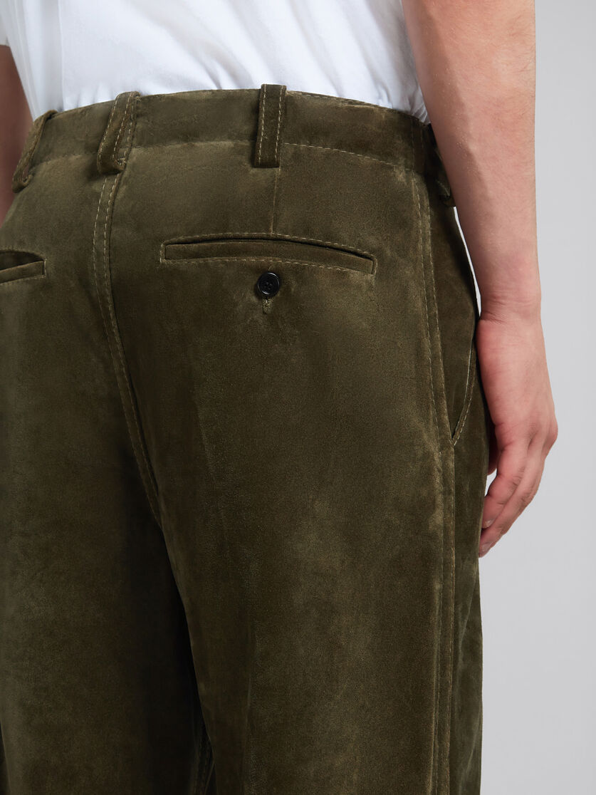 Pantalon en daim compact vert - Pantalons - Image 4