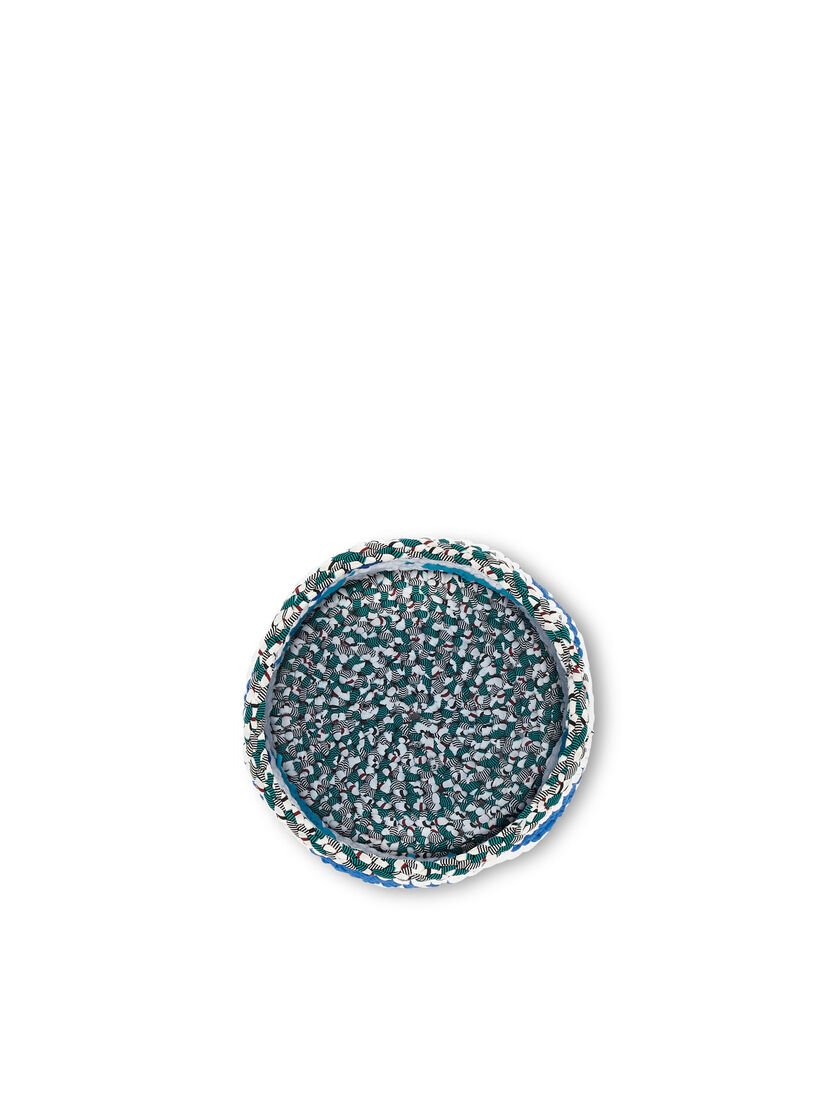 Coprivaso MARNI MARKET medio in crochet bianco e blu - Arredamento - Image 4