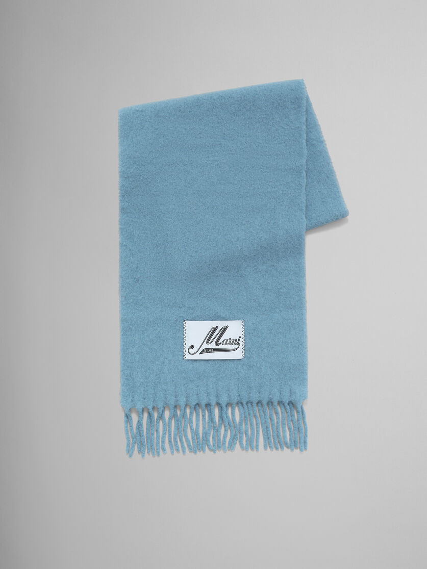 Light blue alpaca scarf - Scarves - Image 1