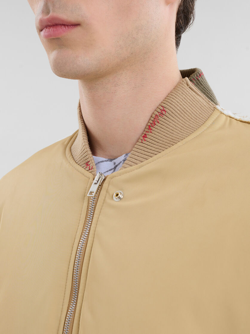 Bomber in twill blu scuro con retro a contrasto - Giacche - Image 4