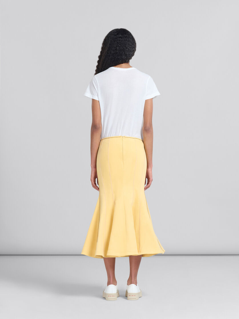 Yellow organic denim mermaid skirt with contrast stitching - Skirts - Image 3