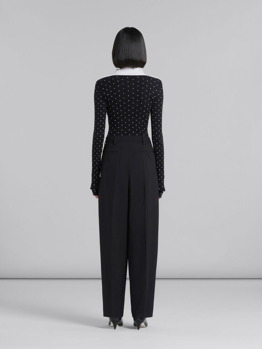 Black tropical wool tailored trousers - Pants - Image 3