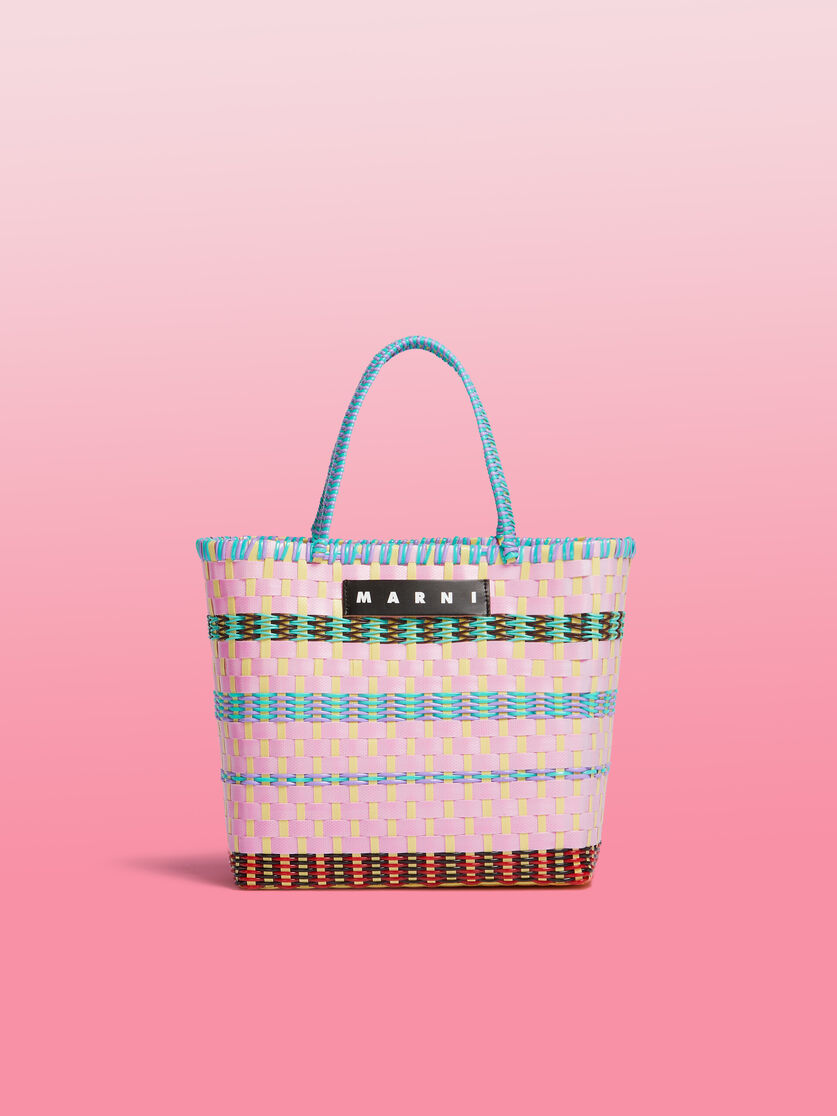 Light pink MARNI MARKET RETRO BASKET bag - Shopping Bags - Image 1