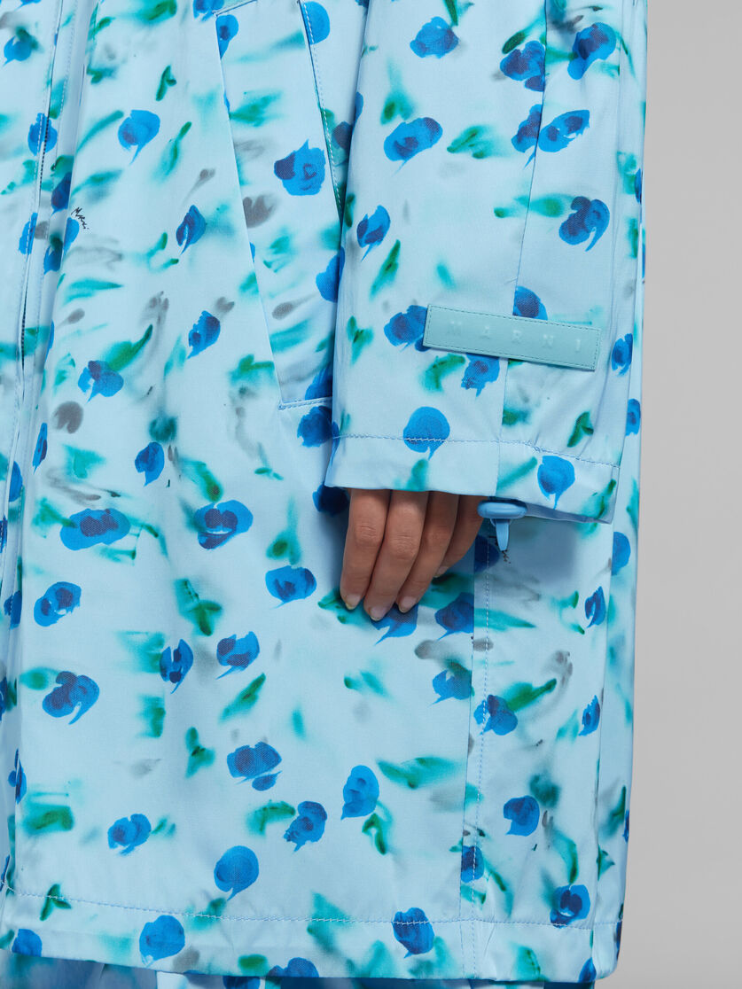 Parka en taffetas froncé bleu clair avec imprimé Reverie - Manteaux - Image 5