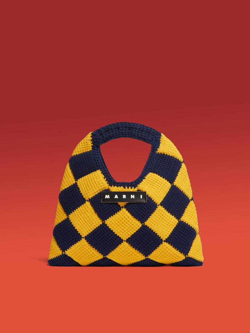 ブルー&ブラウン MARNI MARKET DIAMOND テックウールバッグ ミディアム - ハンドバッグ - Image 1