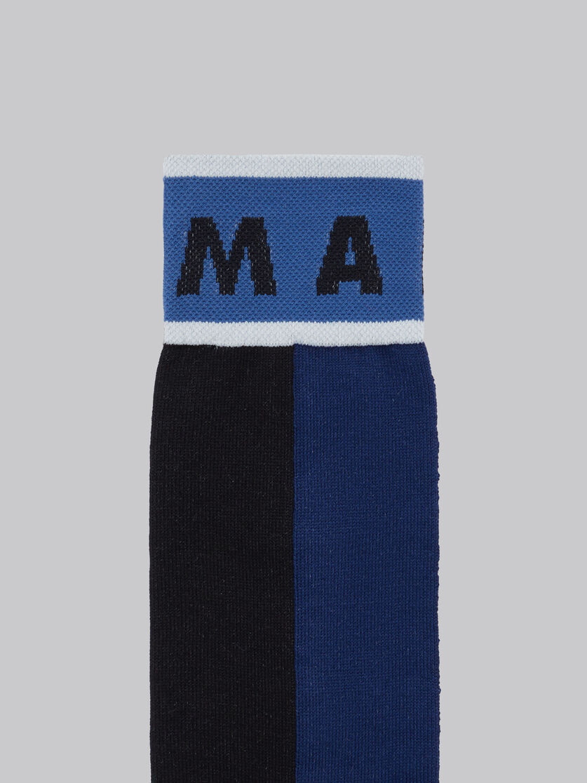Chaussettes en coton bleu color-block - Chaussettes - Image 3