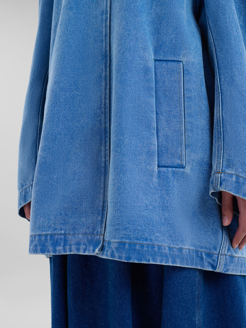 Blue organic denim jacket with Marni mending patch - Jackets - Image 5