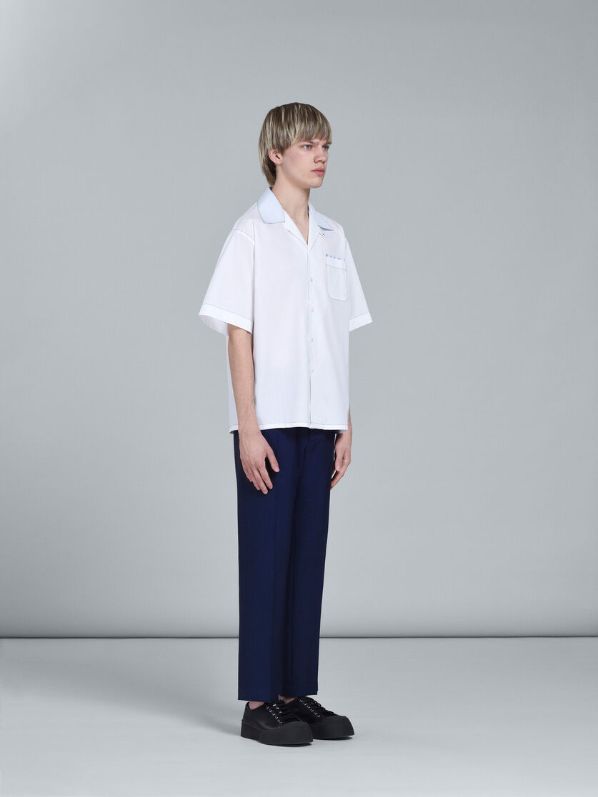 ホワイト ロゴプリント ポプリン製ボウリングシャツ - シャツ - Image 5