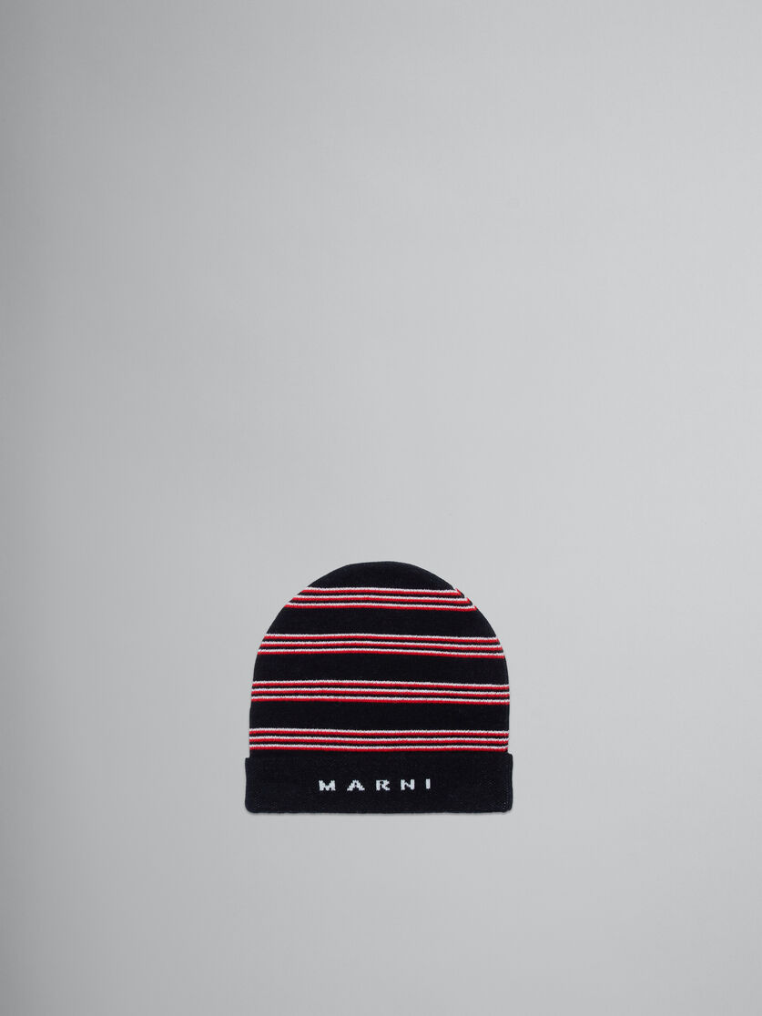 Berretto beanie in misto lana a righe - Cappello - Image 1