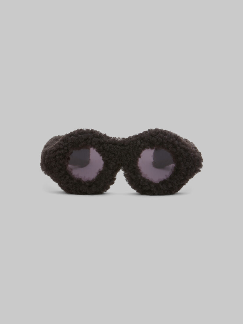 Flauschige, beigefarbene Sonnenbrille Jantu - Optisch - Image 1