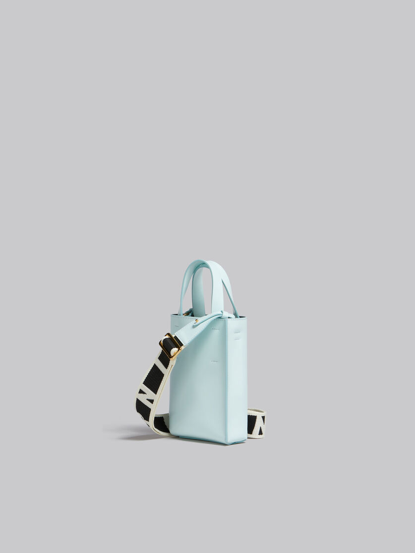 MUSEO nano bag in light blue leather - Shopping Bags - Image 3