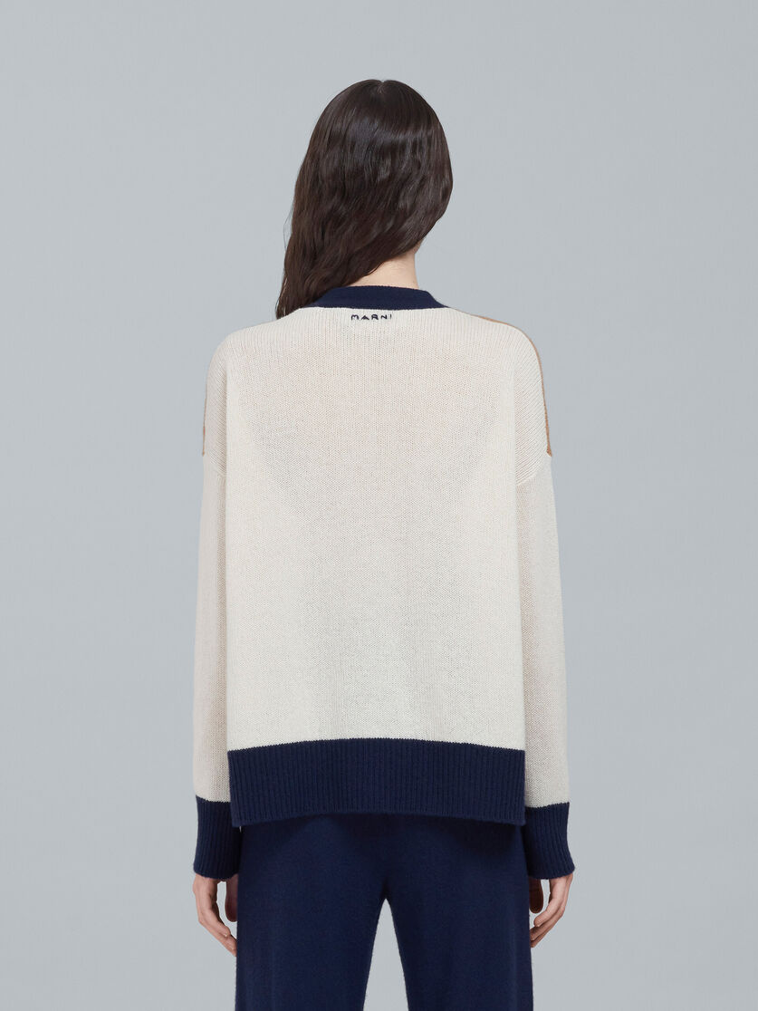 Cardigan in cashmere colorblock - Pullover - Image 3