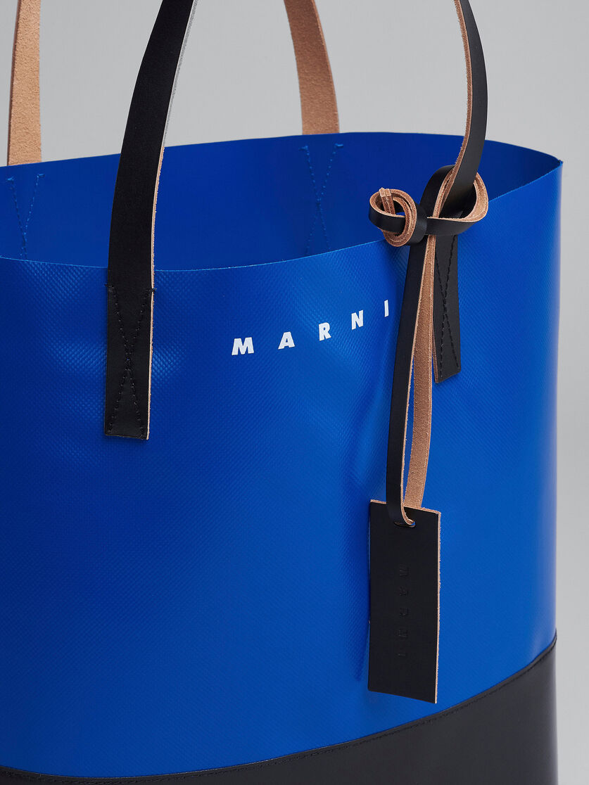 Tribeca shopping bag in blue and black - Shopping Bags - Image 4
